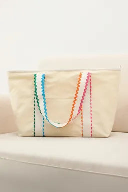 Lolly Canvas Ric Rac Tote