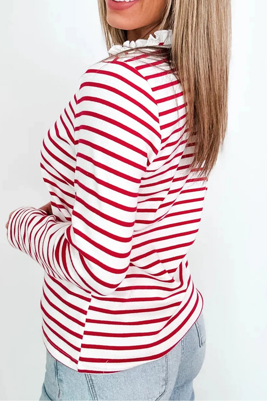 Gretchen Striped Button Long Sleeve