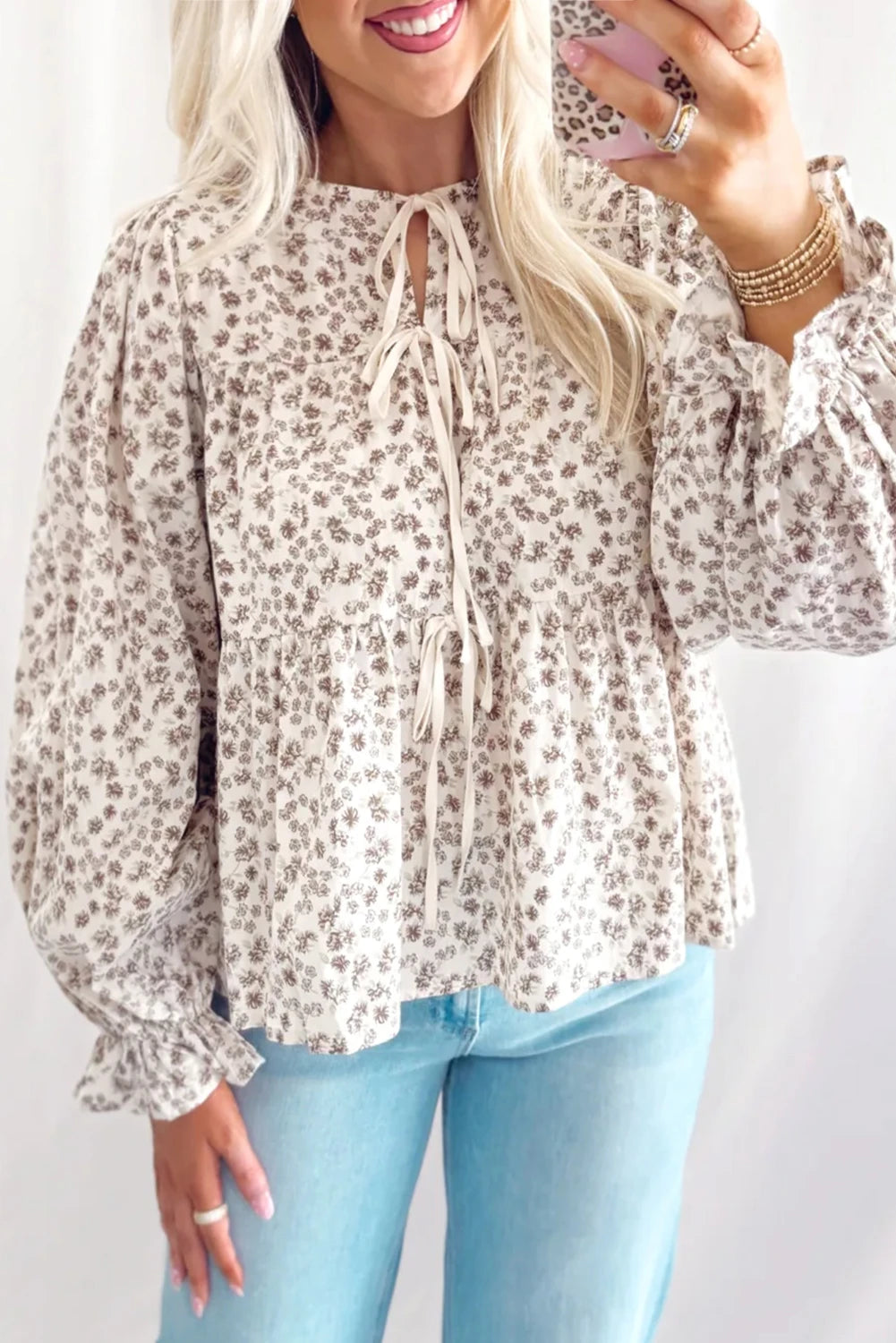 Karlie Floral Peplum Top