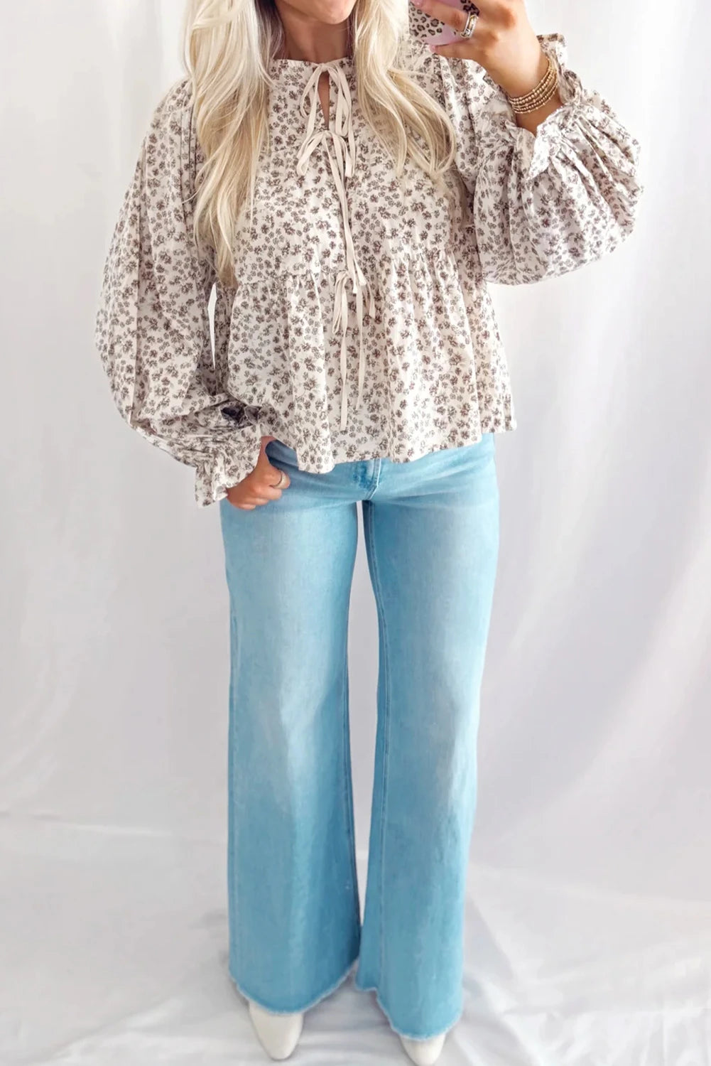Karlie Floral Peplum Top