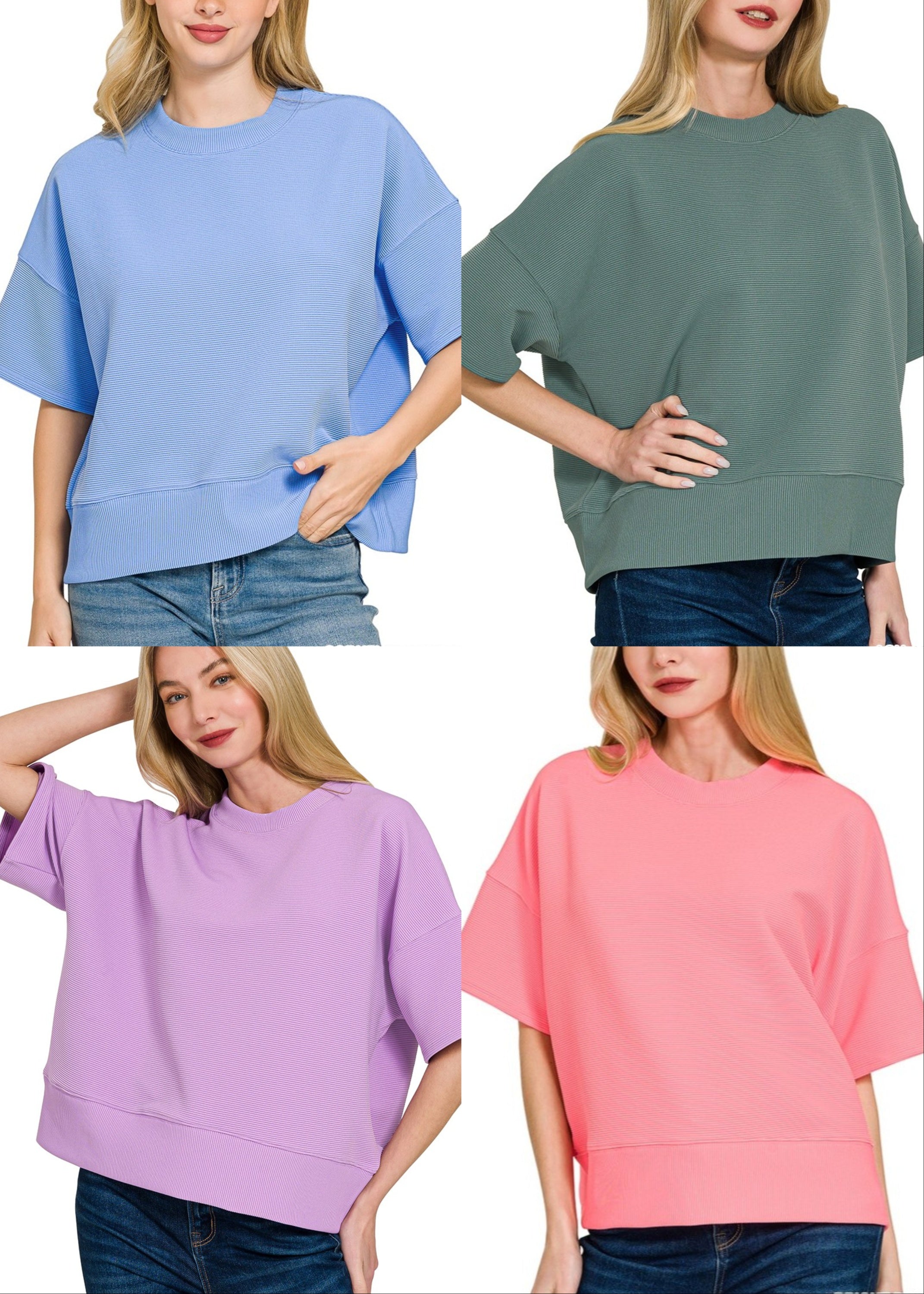 Ellie Favorite Banded Top- 4 colors!