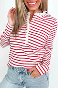 Gretchen Striped Button Long Sleeve